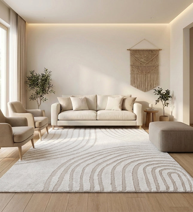 Vloerkleed Pigment - Wit / Grijs