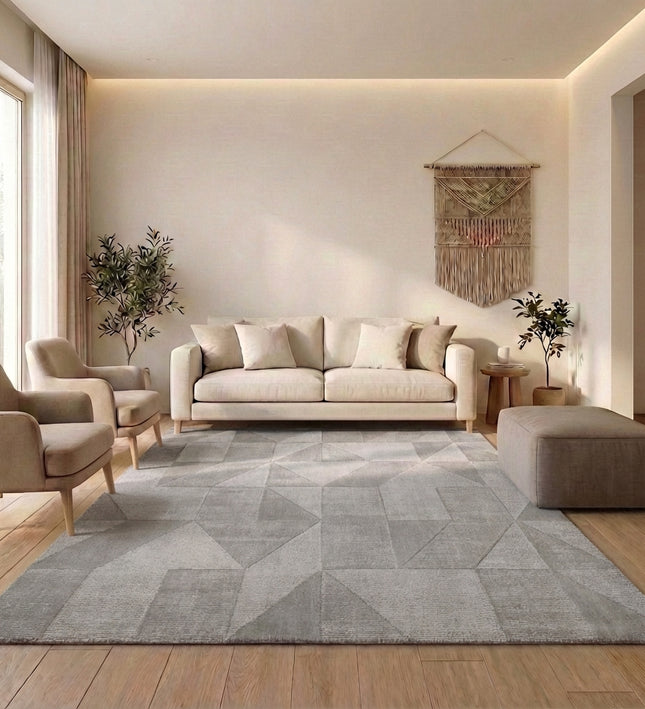 Wollen Vloerkleed Ursule - Grijs