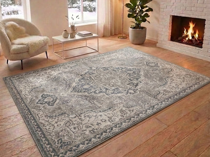 Vloerkleed Vintage Genevieve - Grijs/Crème