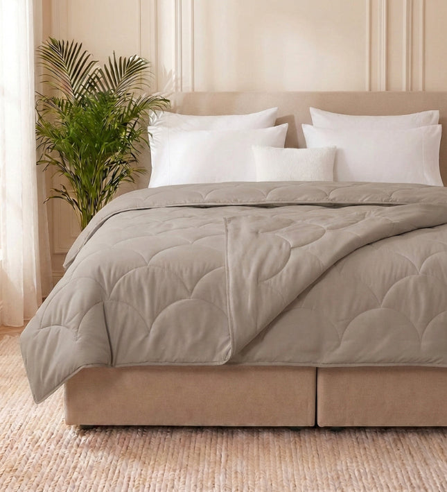 Easy Dekbed Zonder Overtrek - 4 Seizoenen - Taupe