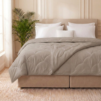 Easy Dekbed Zonder Overtrek - 4 Seizoenen - Taupe
