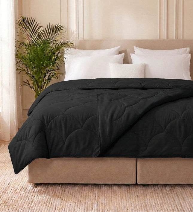 Easy Dekbed Zonder Overtrek - 4 Seizoenen - Zwart