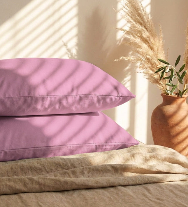 2-Pack Kussenslopen Katoen - Roze