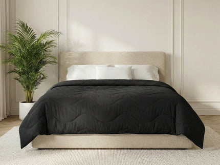 Easy Dekbed Zonder Overtrek Wave Uni - Zwart