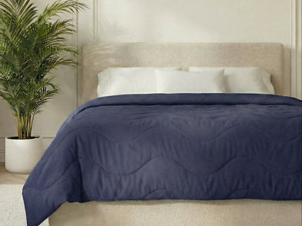 Easy Dekbed Zonder Overtrek Wave Uni - Navy