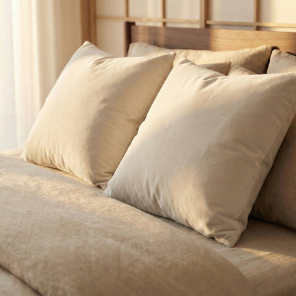 Kussenslopen Percale Katoen: 2-PACK - Beige