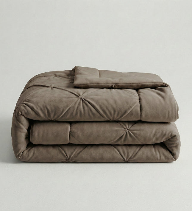 Easy Dekbed Diamond Pintuck - Taupe