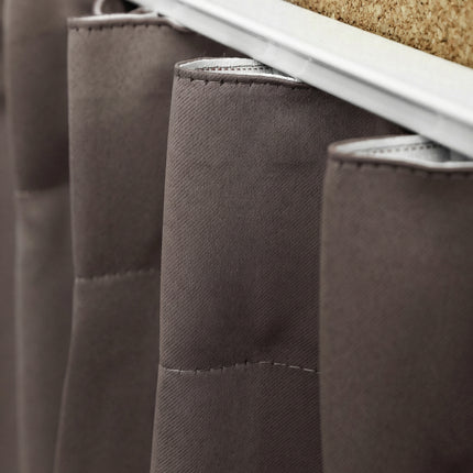 Gordijnen Verduisterend & Isolerend - Haken - Taupe/Bruin