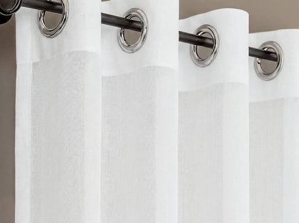 2-PACK: Vitrage Gordijnen - Haken of Ringen - Wit