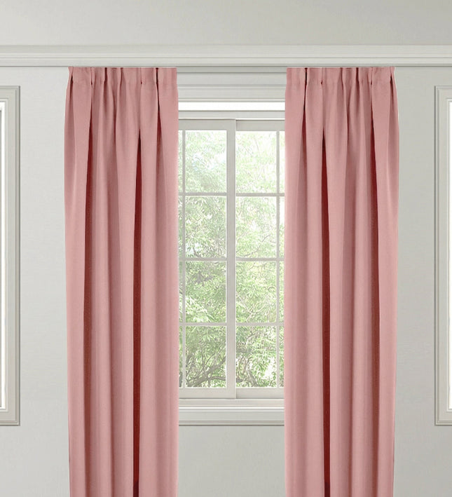 Gordijnen Verduisterend & Isolerend - Haken of Ringen - Oud Roze