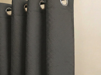 Gordijnen met Linnen Look - Haken of Ringen - Antraciet