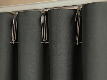 Gordijnen met Linnen Look - Haken of Ringen - Antraciet