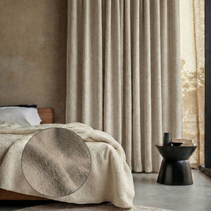 Gordijnen Bouclé - Ringen - Zand