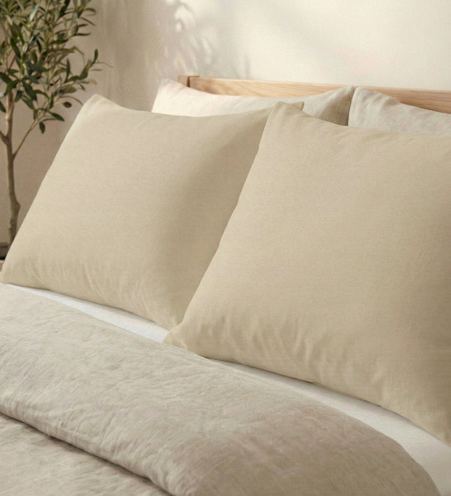 2-PACK Kussenslopen: Uni - Beige