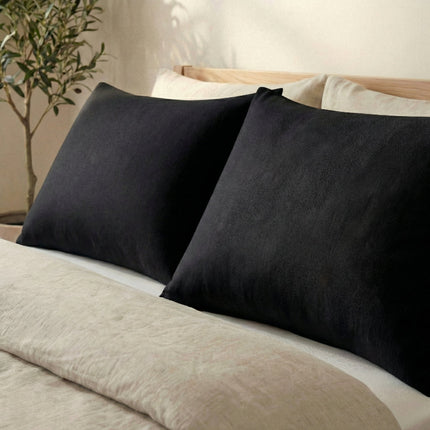 2-PACK Kussenslopen Uni - Zwart