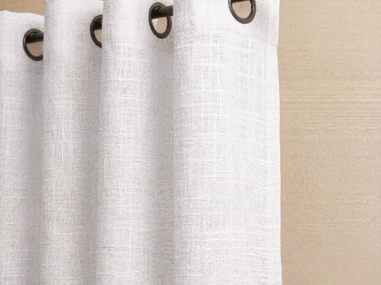 Gordijnen met Linnen Look - Haken of Ringen - Off White