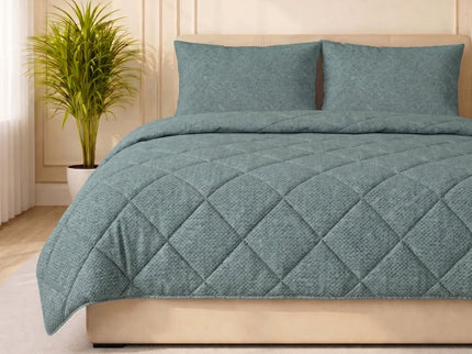 Easy Dekbed Zonder Overtrek Denim - Groen