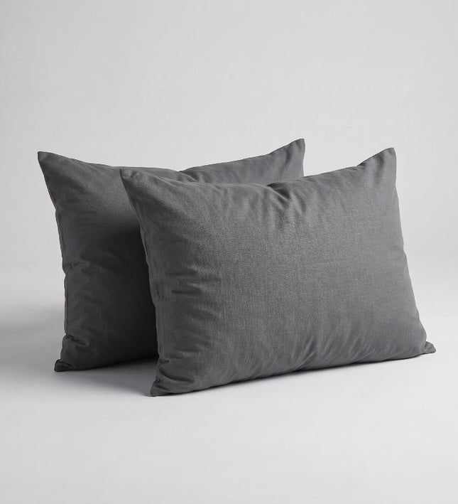 2-PACK Kussenslopen Uni - Donkergrijs