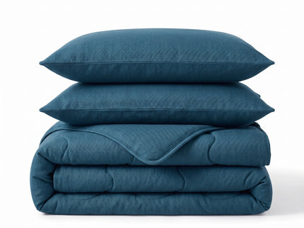 Easy Dekbed Zonder Overtrek Jersey Melange - Blauw