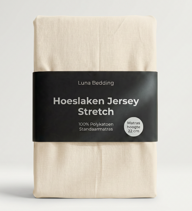 Hoeslaken - Jersey Stretch - Crème