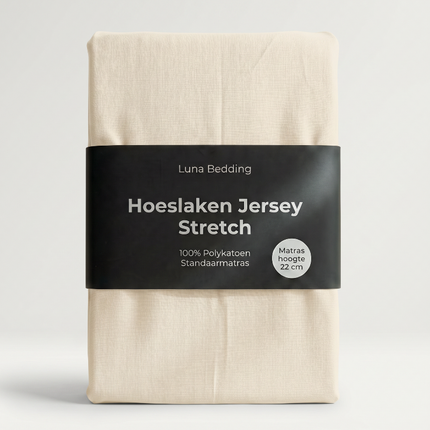 Hoeslaken - Jersey Stretch - Crème