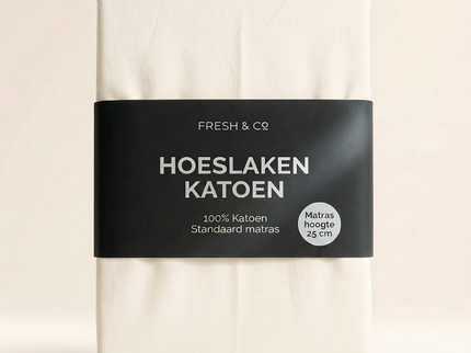 Hoeslaken - Katoen - Crème