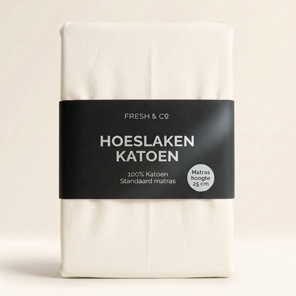 Hoeslaken - Katoen - Crème