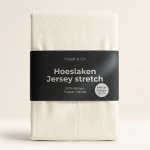 Topper Hoeslaken - Katoen Jersey Stretch - Crème