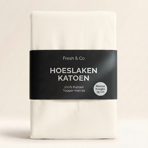 Topper Hoeslaken - Katoen - Crème