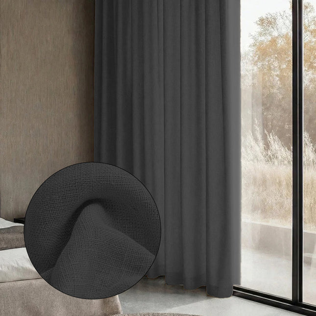 Gordijnen met Linnen Look - Haken - Antraciet