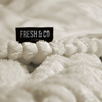 Dekbedovertrek Summer Teddy Rib - Creme/Off White