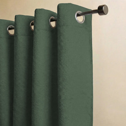 Gordijnen met Linnen Look - Ringen - Groen