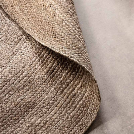 Jute Vloerkleed Geweven - Rond - Bruin