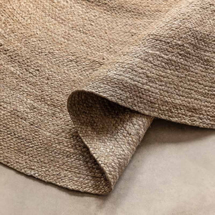 Jute Vloerkleed Geweven - Rond - Bruin