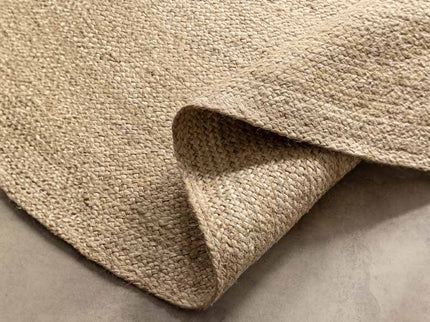 Jute Vloerkleed Geweven - Rond - Crème