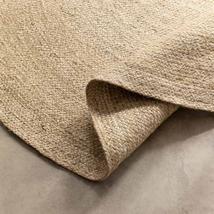 Jute Vloerkleed Geweven - Rond - Crème