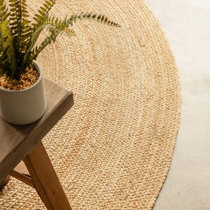 Jute Vloerkleed Geweven - Rond - Naturel