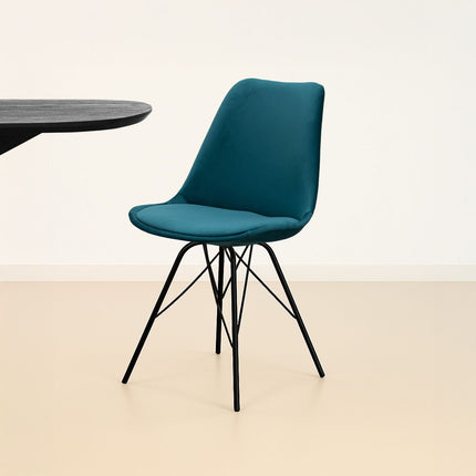 Kuipstoel Velvet - Blauw