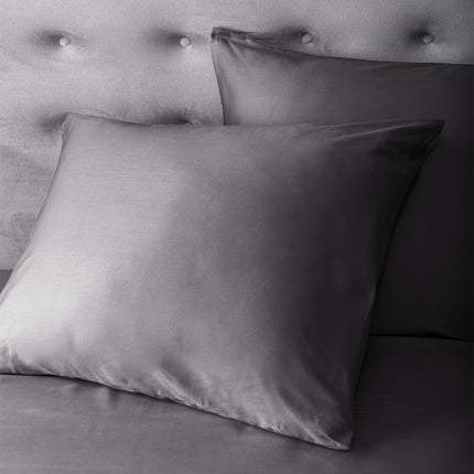 Kussenslopen Satijn Antraciet: 2-PACK