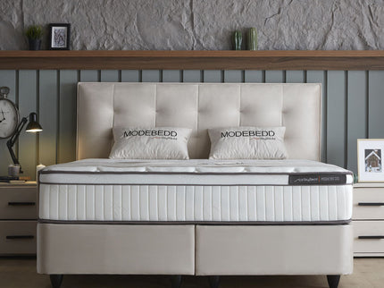 Boxspring met opbergruimte Modebedd - Beige