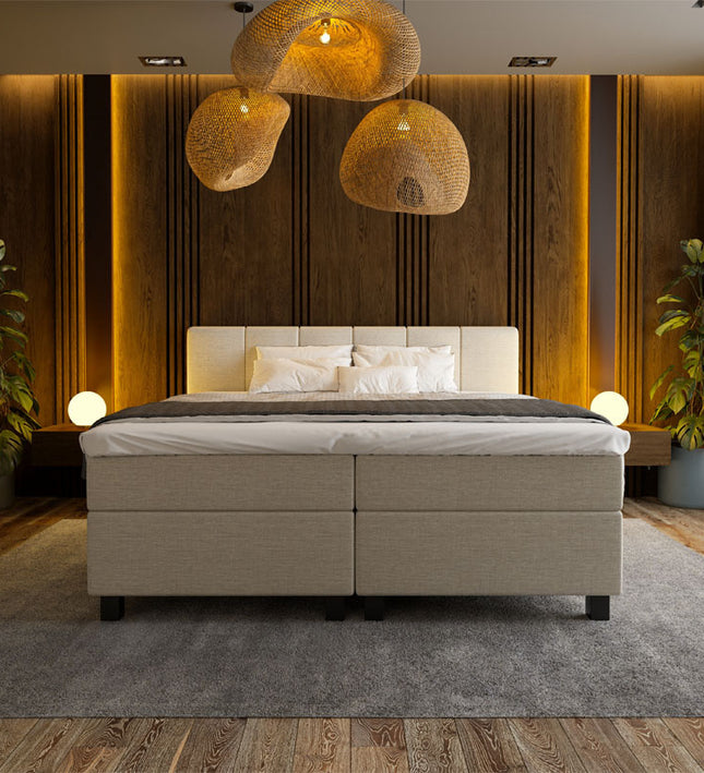 Boxspring Hotel Luxury - Wide - Beige
