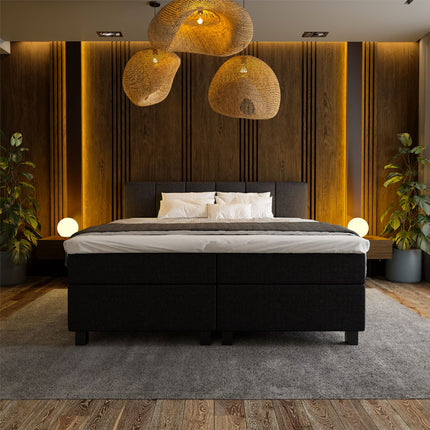 Boxspring Hotel Luxury - Wide - Zwart