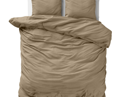 Dekbedovertrek Percale-Katoen - Mousseline - Taupe