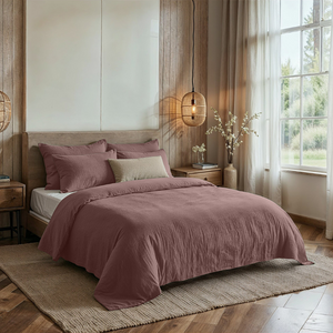 Dekbedovertrek Percale-Katoen - Mousseline - Oud Roze