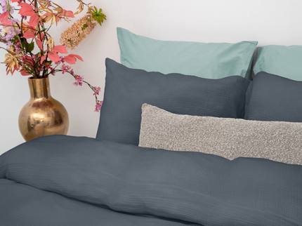 Dekbedovertrek Percale-Katoen - Mousseline - Navy