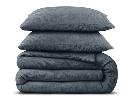 Dekbedovertrek Percale-Katoen - Mousseline - Navy