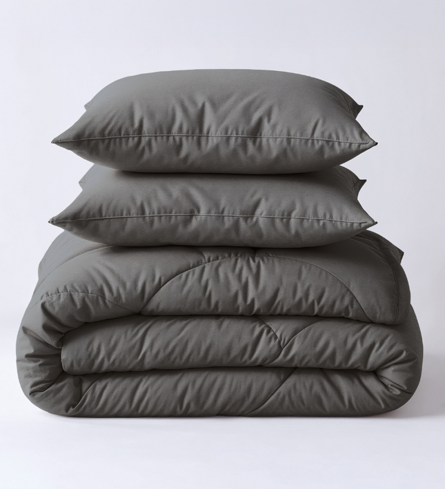 Lazy Dekbed Zonder Overtrek - Uni - Antraciet