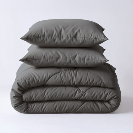 Lazy Dekbed Zonder Overtrek - Uni - Antraciet