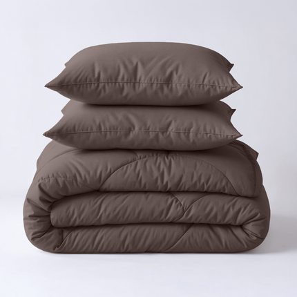 Lazy Dekbed Zonder Overtrek - Uni - Bruin