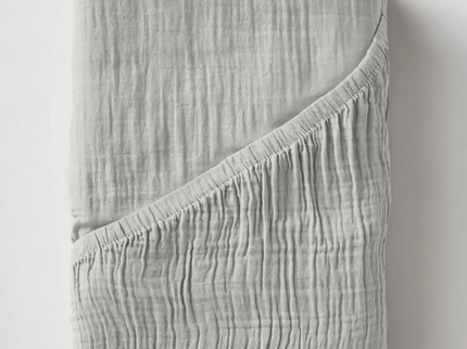 Hoeslaken Katoen Mousseline - Creme